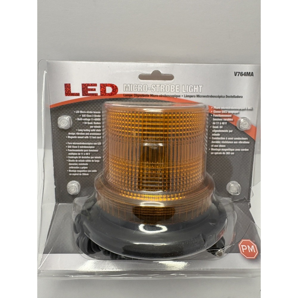 NEW - Peterson V766MA Amber LED Micro-Strobe Light Kit with Magnetic Base